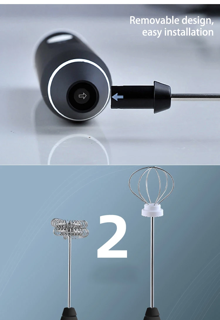 Best Selling Products Kitchen Accessories USB Rechargeable Handheld Electric Milk Frother Coffee Frother Eggbeaters Blender 
