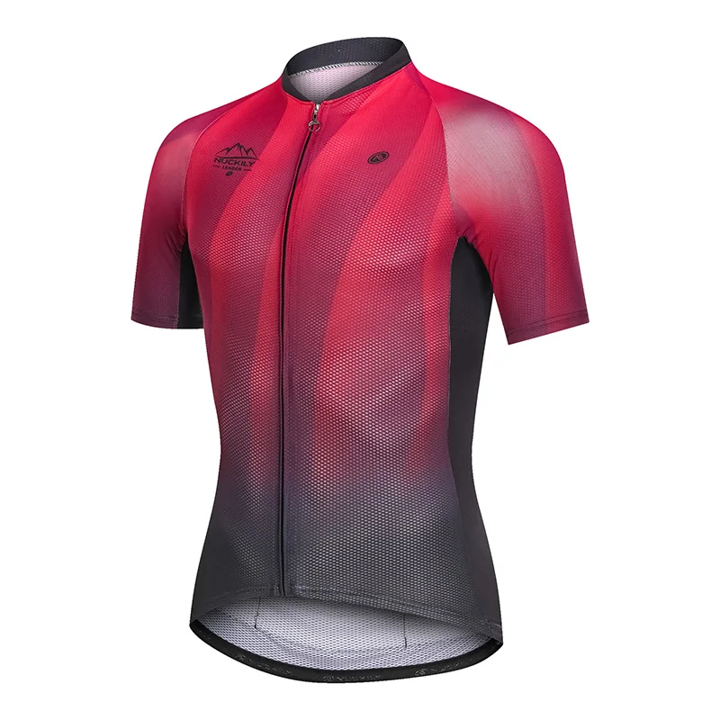 

NUCKILY Free Shipping Cycling Jeraey Man Short Sleeve Road Ridding Sport Wear Bike Summer Full Zipper Breathable