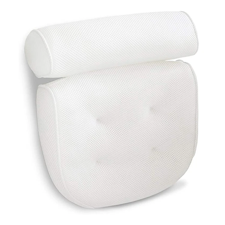 

Wholesale Non-Slip 3D Mesh SPA Bath Pillow Luxury Bathtub Pillow, White