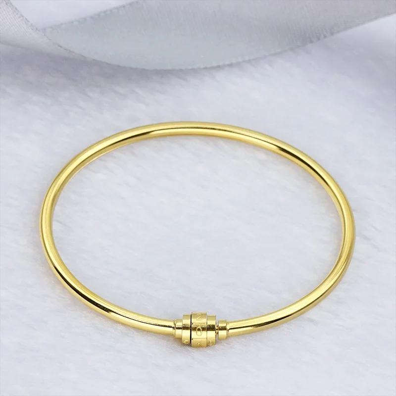 

Valentines Day love gift high quality 520 code stainless steel open bracelet gold plated bangles