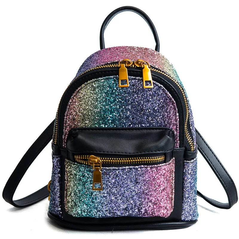 

SB101 Pu Outdoor Shopping Travelling Children Student Sequined School Bags Kids Backpack For Girls