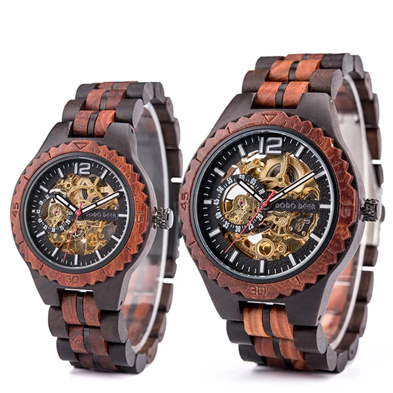 

2020 DODO DEER Luxury brand mechanical watch Wood couple watches Automatic with custom logo