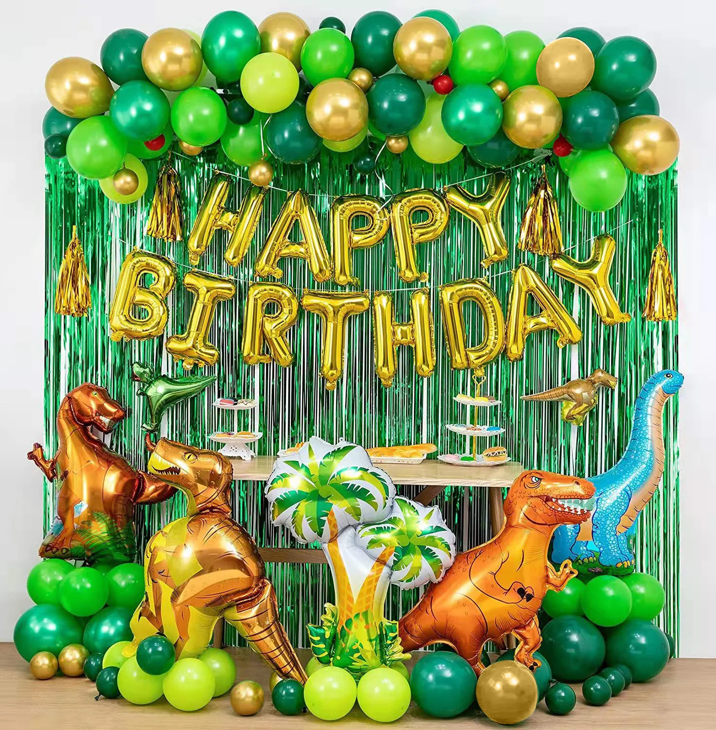 

Dinosaur Theme Birthday Party Decorations Colorful Balloon Sets For Kids Birthday