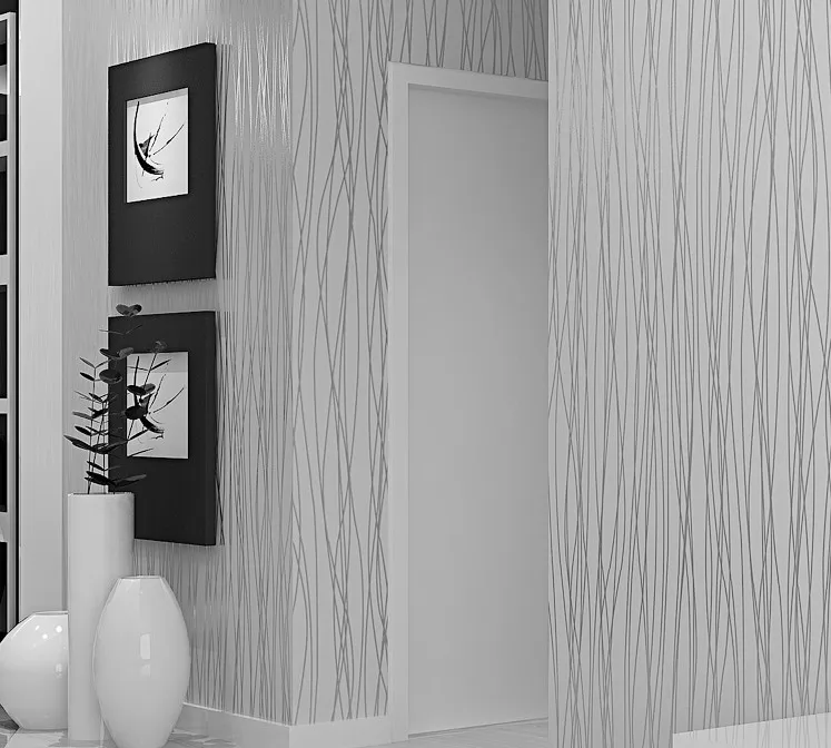 silver grey 3d embossed textured stripes modern wa