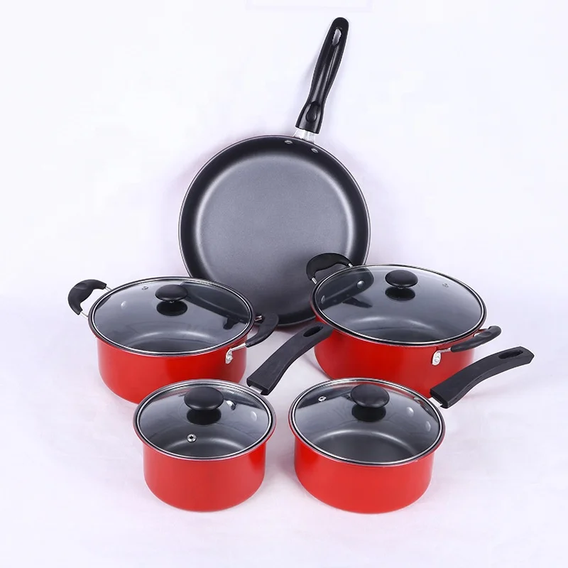 

9pcs Nonstick Forged Aluminum Granite Coated Cookware Sets Kitchen Cast Iron Cookware Set, Customized color