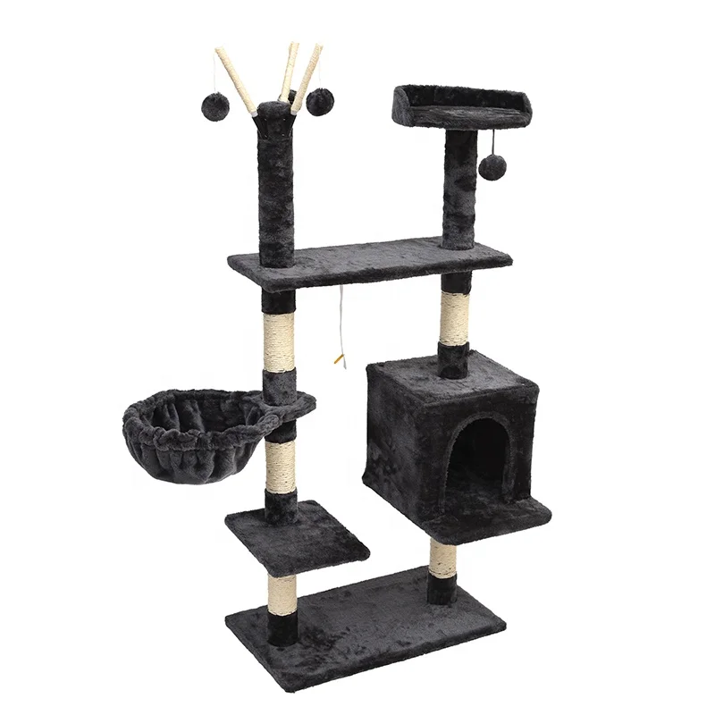 

sisal board scratcher post pet toy of cat tree bed cat condo tree 128, As photo or customized