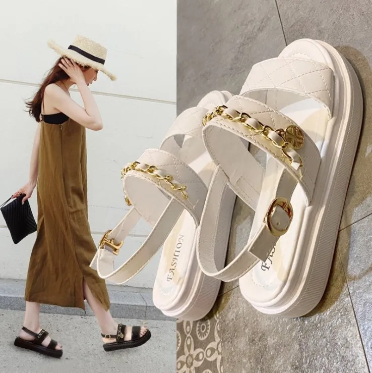 

sandals women summer Roman shoes muffin platform fashion open toe shoes, Peacock