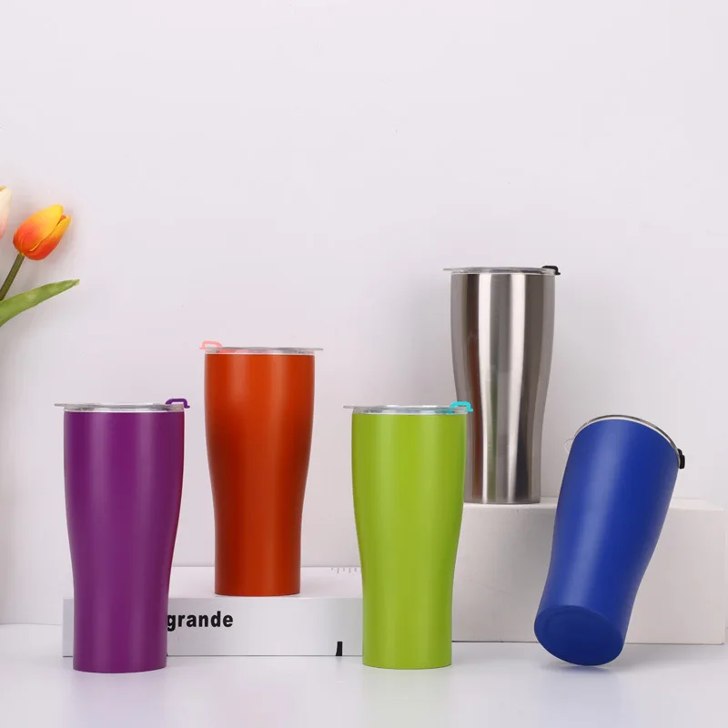 

500ml 1000ml travel car thermos cup 304 stainless steel vaccum insulated coffee tumbler with pp lid, Customized color acceptable