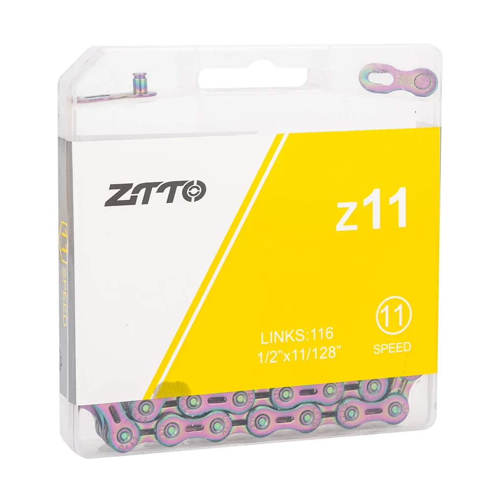 

ZTTO 11Speed SLR Chain 11s EL Colorful chain Road Bicycle ultralight Durable missing link Rainbow for parts K7 MTB Mountain Bike