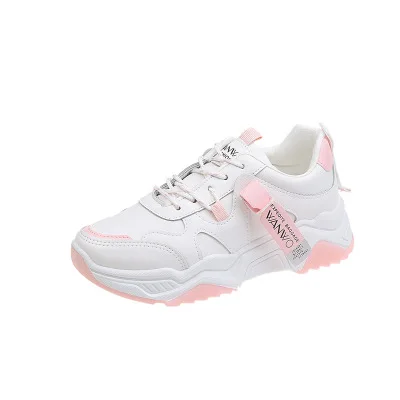 

Sports shoes women 2020 new all-match increased white shoes women, Green