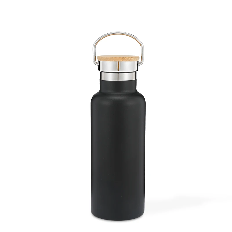 

Reusable Insulated 16OZ recycled ss Bamboo lid vaccum eco friendly with stocked stainless steel water bottle bpa free