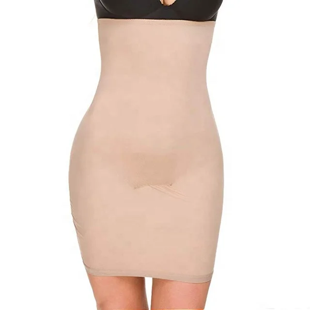 

Women Slimming Body Shapers Seamless Corset Hip Waist Trainer Cincher Shapewear Slip Skirt, Nude, black