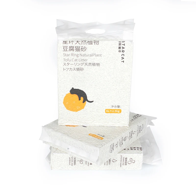 

Broken tofu cat litter original peach flavour cat litter toilet flush clumps 6L cat litter