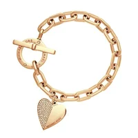 

Europe American Style Jewelry Charm Gold Chain Bracelet Love Heart Lock Bracelet