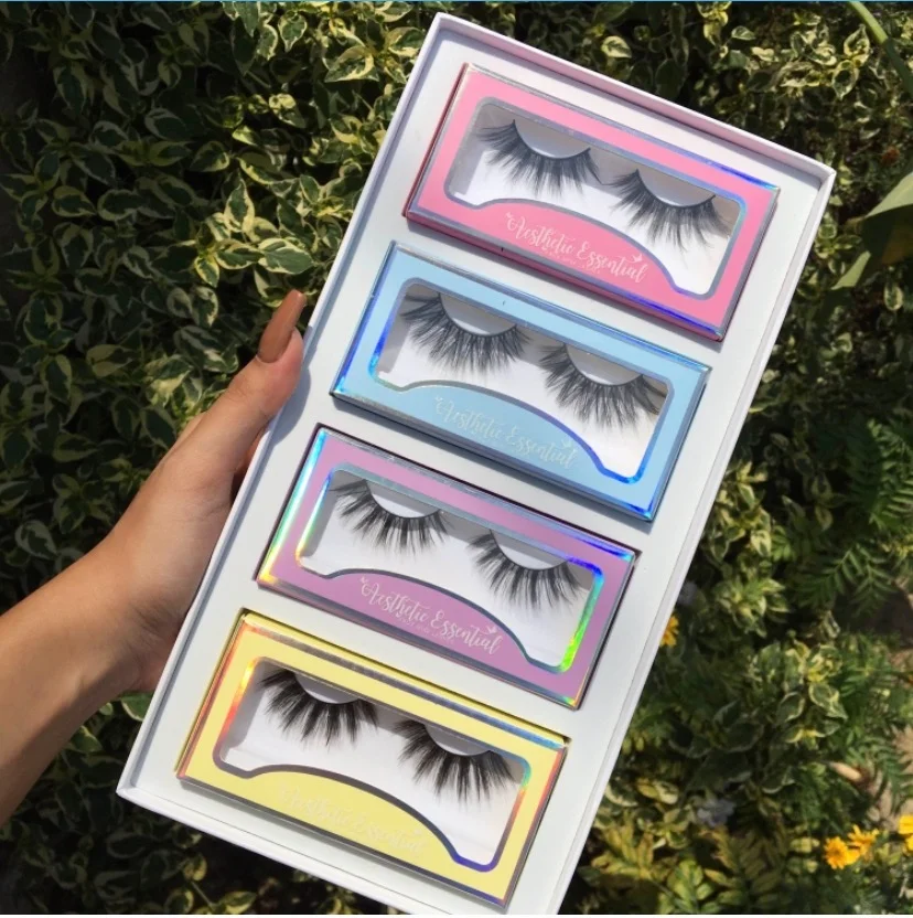 

private label Wholesale eye lashes 3d 5d 6d fluffy mink 25mm false strip eyelashes with customized packaging own brand box, Mixed