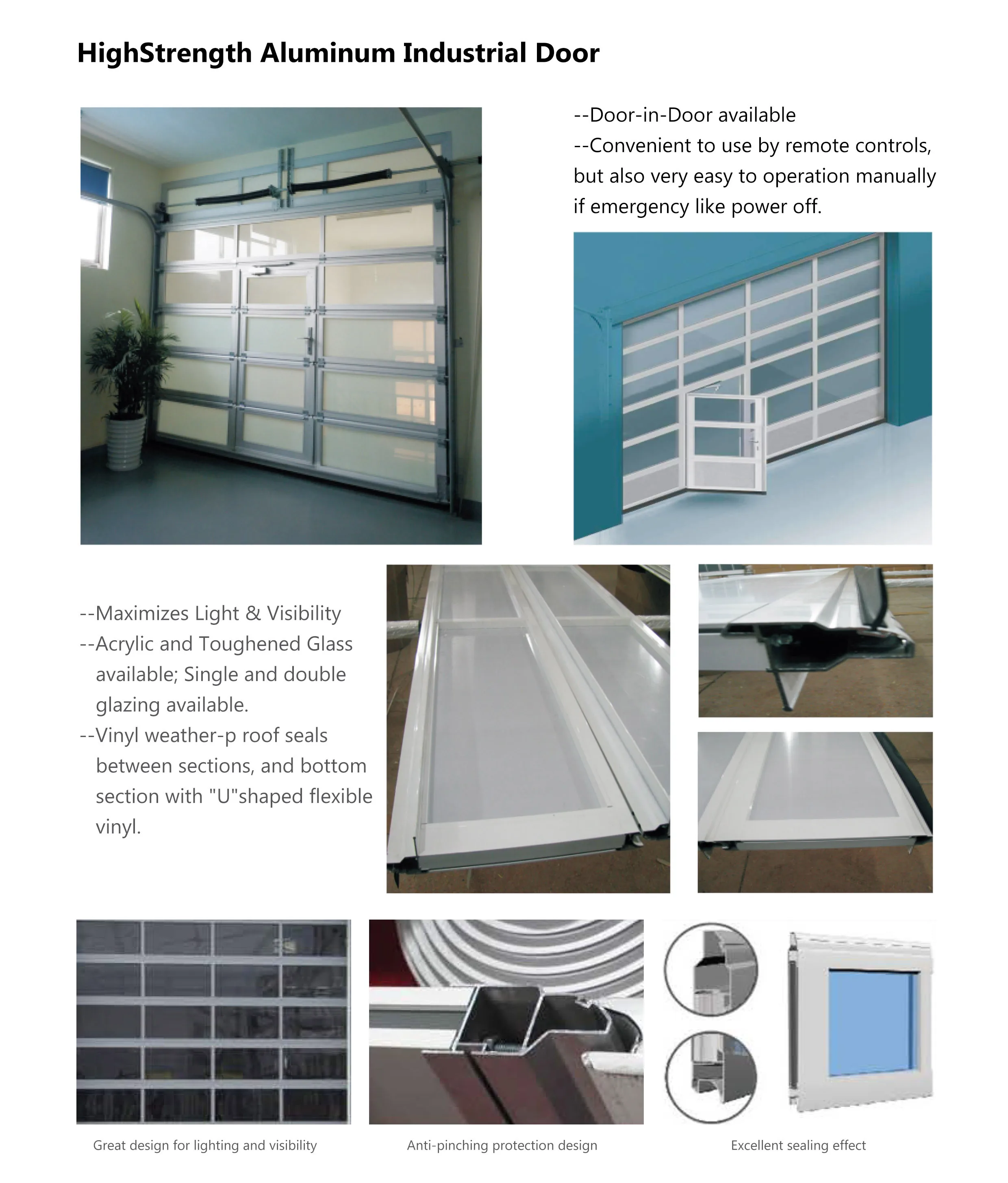 Aluminum Frame Plexiglass Garage Doors - Buy Aluminum Frame Plexiglass ...