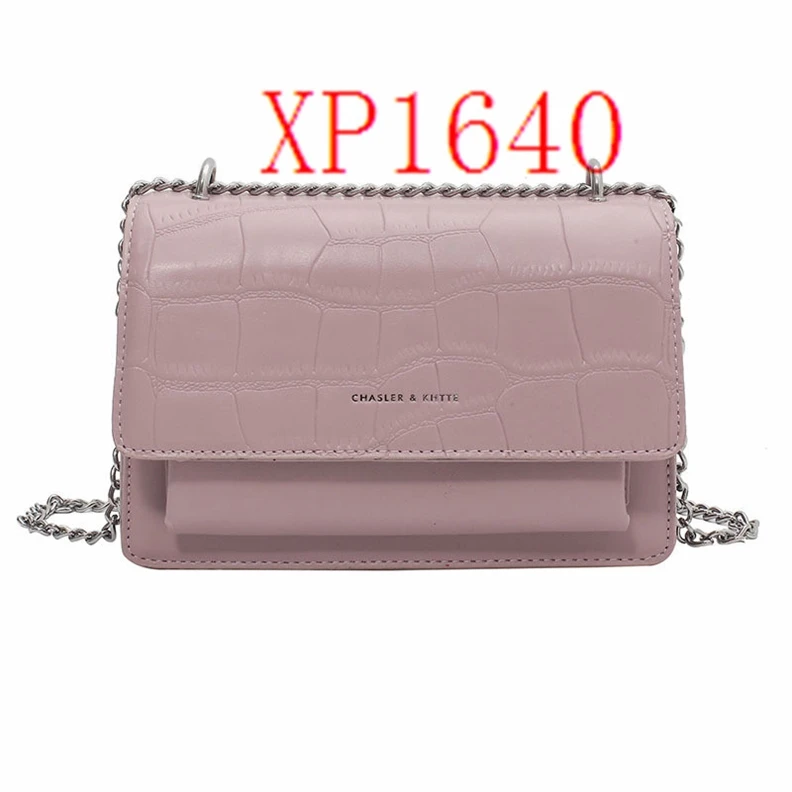 

XP1640 High quality 2021 new fashion women's bags crocodile pattern handbags Western style match chain small square bag