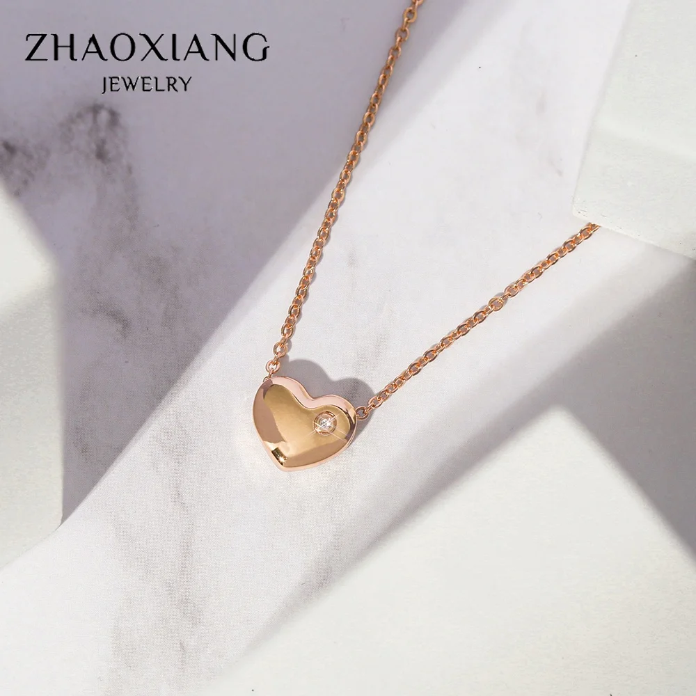 

Heart Simple Design Necklaces For Women Stainless Steel Never Fading Jewellery Charms Made In China Factory