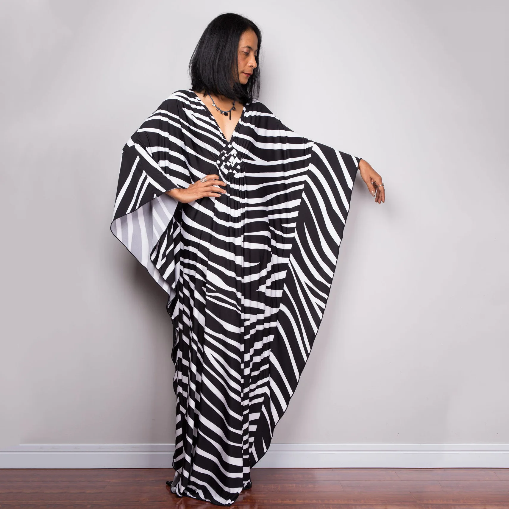 

Fashion Zebra floral printed oversized holiday long kaftan beachwear summer beach blouse for women, Colorful