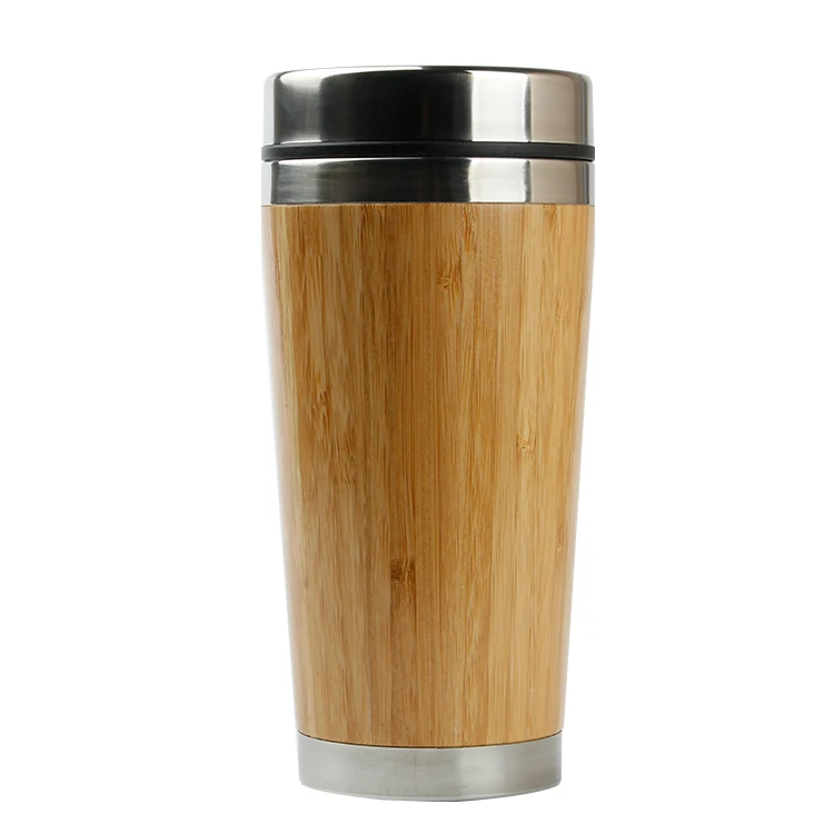 

Custom High Quality Thermos Bamboo Shell 304 Stainless Steel Flasks.