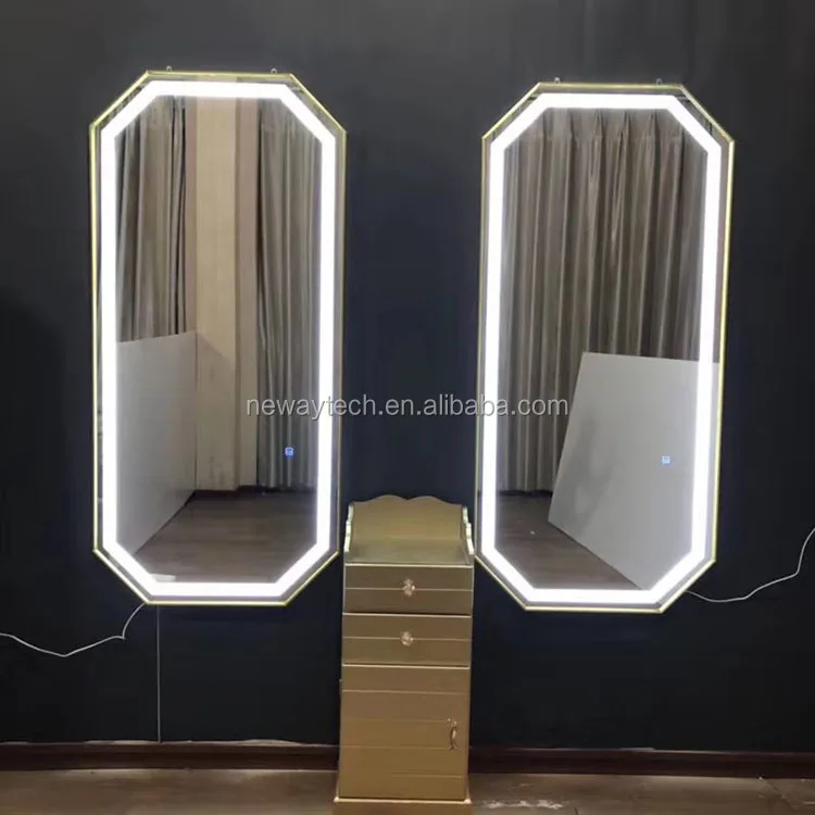 Modern Design Large Size Wall Led Illuminated Salon Mirrors For Sale