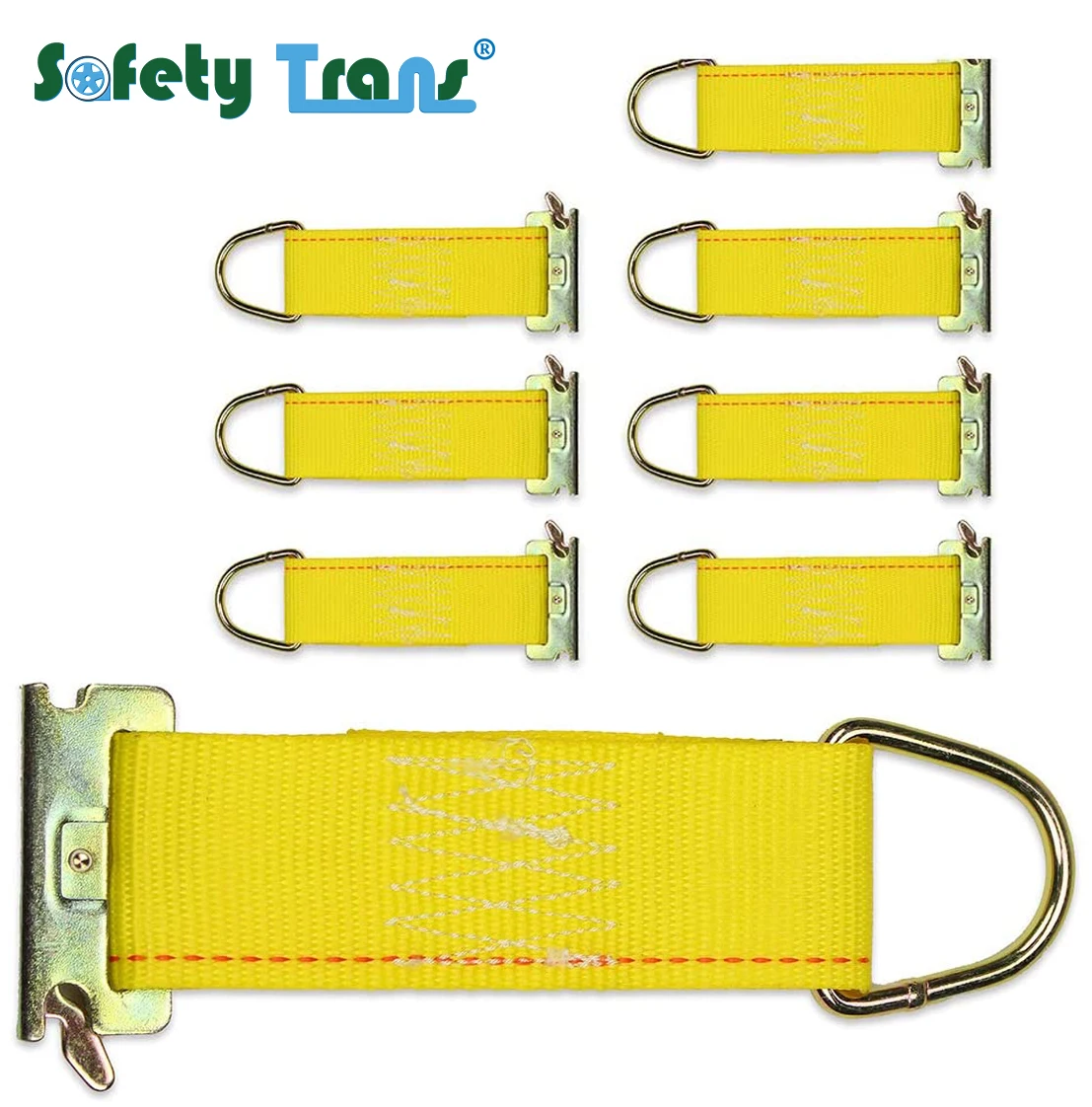 

2 inch 10 pcs ROPE TIE OFF E-Track Rope Tie-Offs 2" x 6" Yellow Rope Tie-Downs E track Spring Fittings