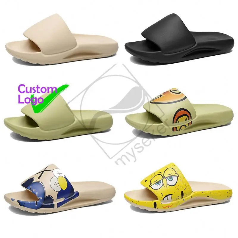 

Designers Slide Sandal Eva Slipper Transparent Men Slippers Casual Beach Pakistan Black Slides Easy Wear Luxury Flats Car, Customized color