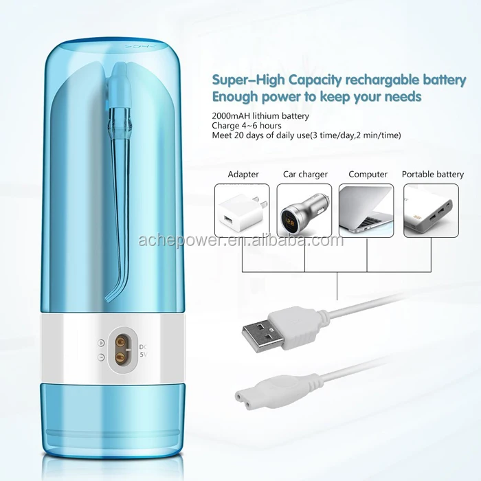 Mini Unique Folding Oral Irrigator Water Flosser Pik with Nasal Wash Function