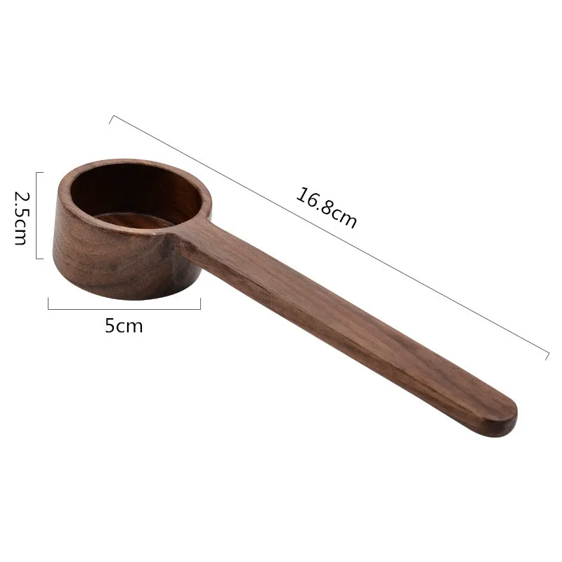 

Long Handle Chinese Coffee Scoop Wooden Coffee Measuring Spoon In Black Walnut 10g