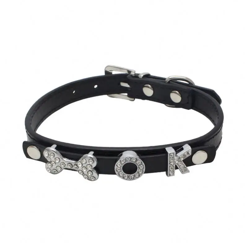 

China Manufacturer Wholesale High Quality Pu Bling Dog Collar, As picture