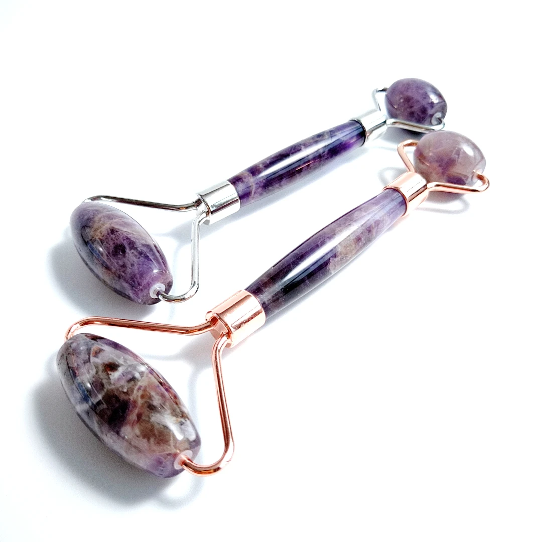 

2020 amazon hot selling healthy 100% good quality natural jade roller amethyst facial massager facial tools