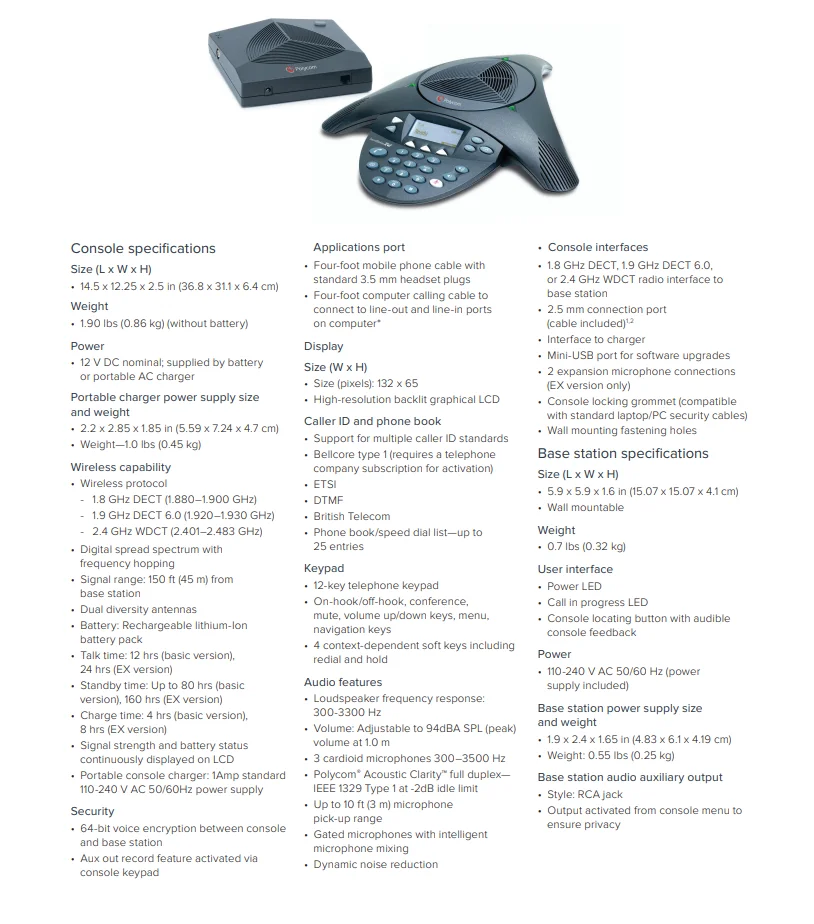 Polycom Soundstation 2 Conference Equipment New In Box Video Conference Polycom Buy Polycom Soundstation 2 Ip Phone Video Conference Polycom Module Router Switch Modile Firewall Wireless Ap Ip Phone Oval Shape Conference Table Product