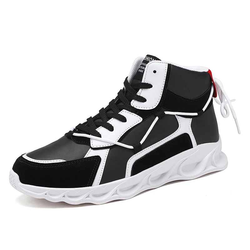 

OEM & ODM Custom Logo Fashion Casual High Cut Sneakers Shoes, Red/black/white