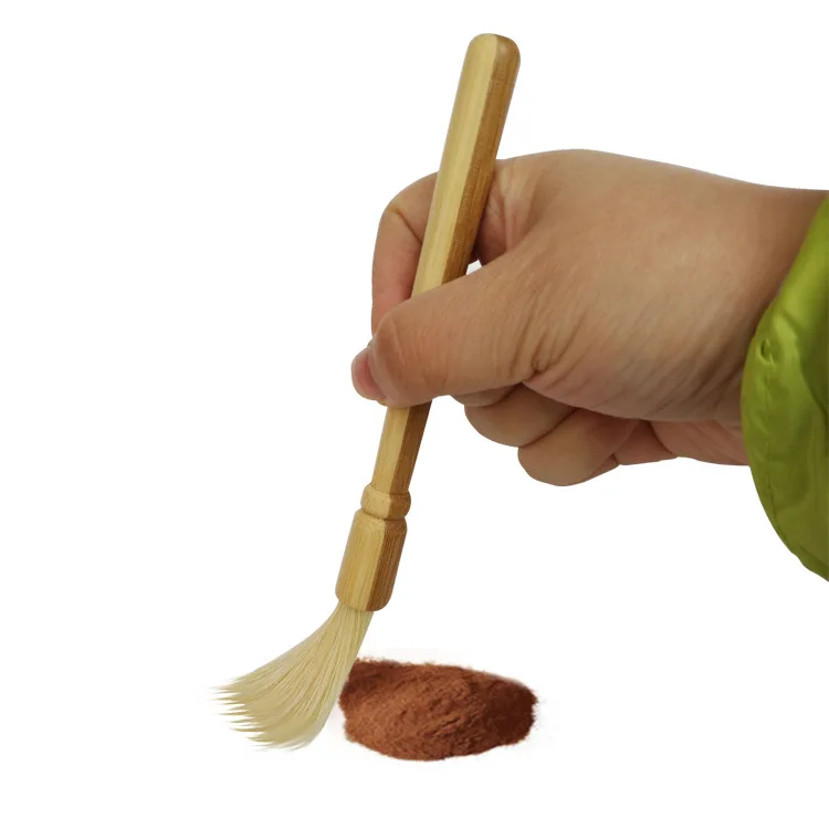 

Customized eco-friendly feature carbonized bamboo round pastry brush for baking coffee
