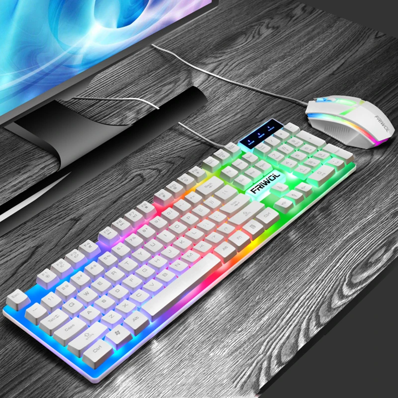 

W10 Wholesale high quality 1200 DPI mechanical game usb wired keyboards Keyboard and mouse