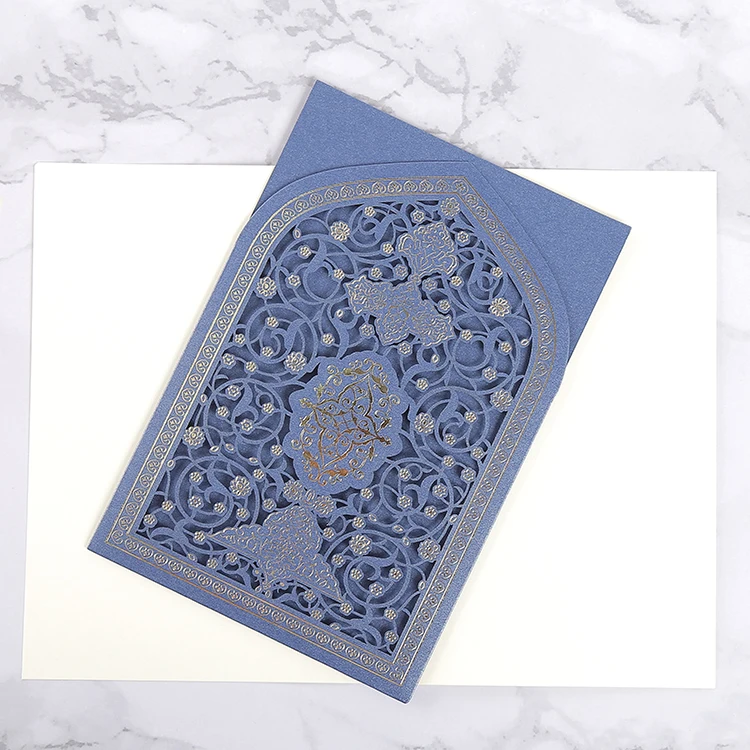 
Muslim marriage / engagement paper luxury india wedding invitation card 