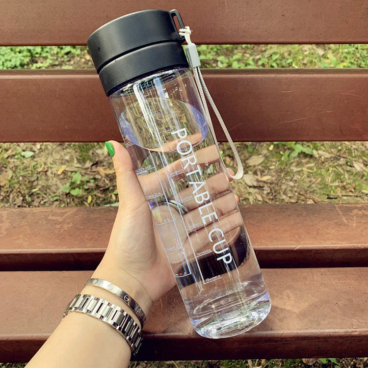 

800ml Fashion Home Plastic Double Layer Sport Eco Friendly Tea Infuser Water Bottle Travel Clear