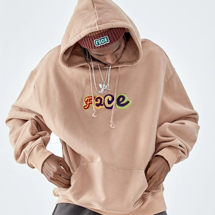 

Chenille patch embroidery hoodies manufacturer letters heavyweight hoodie with 3D logo