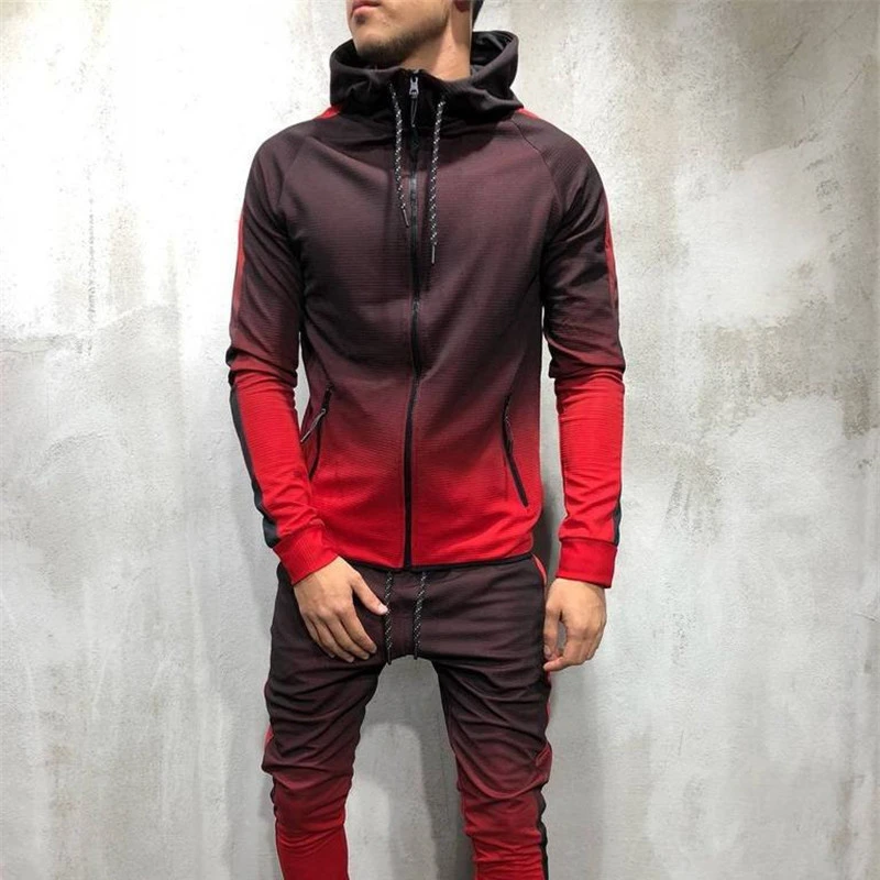 

2021 High Quality Men Two Piece Sets Joggers Suits Track Set Mens Clothes Custom Tracksuit Running Wear Mens Sets, 4 colors