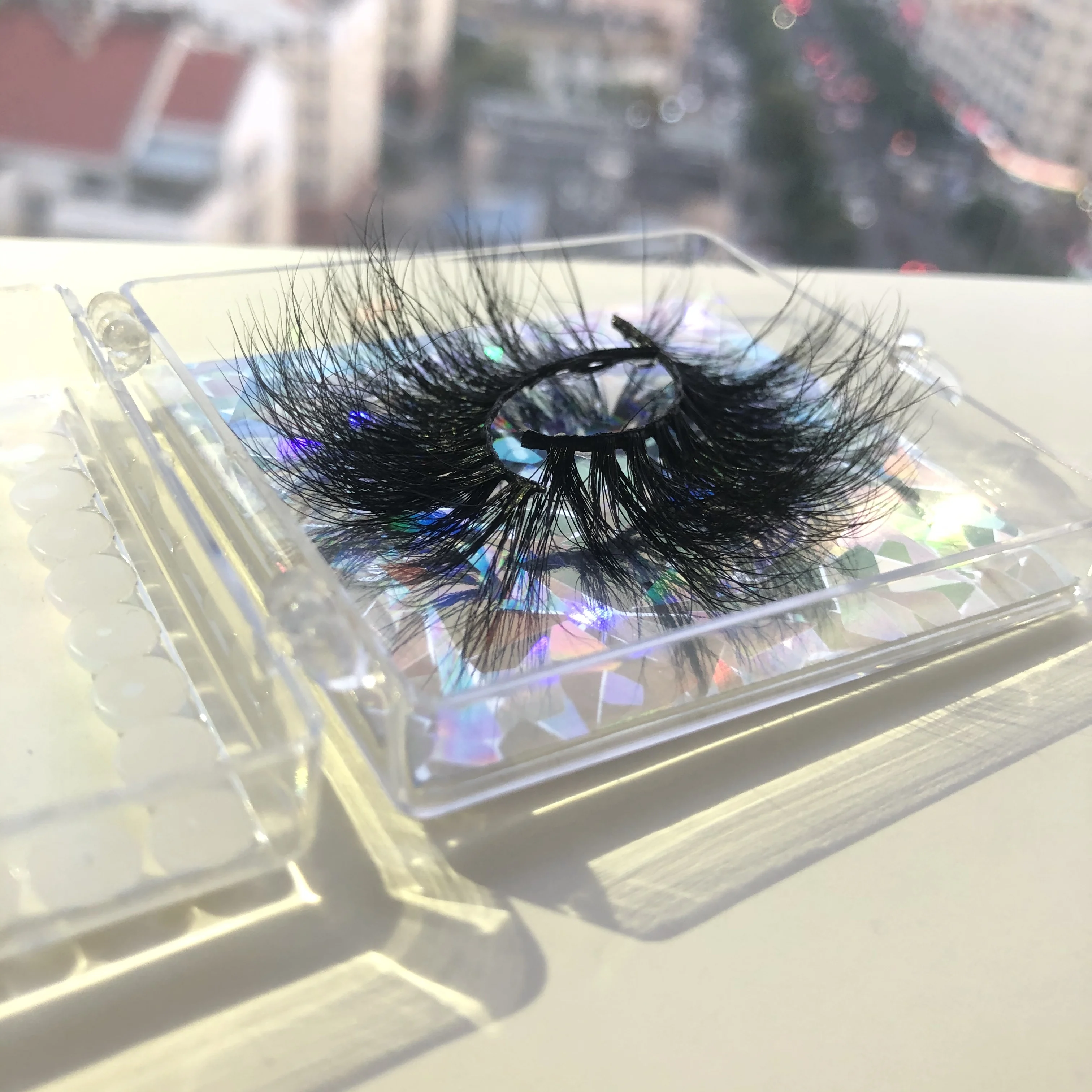 

100% 25mm 3D Mink Eyelashes Vendor Lashes3d Natural Fluffy 25Mm Lashes, Natural black& colorful