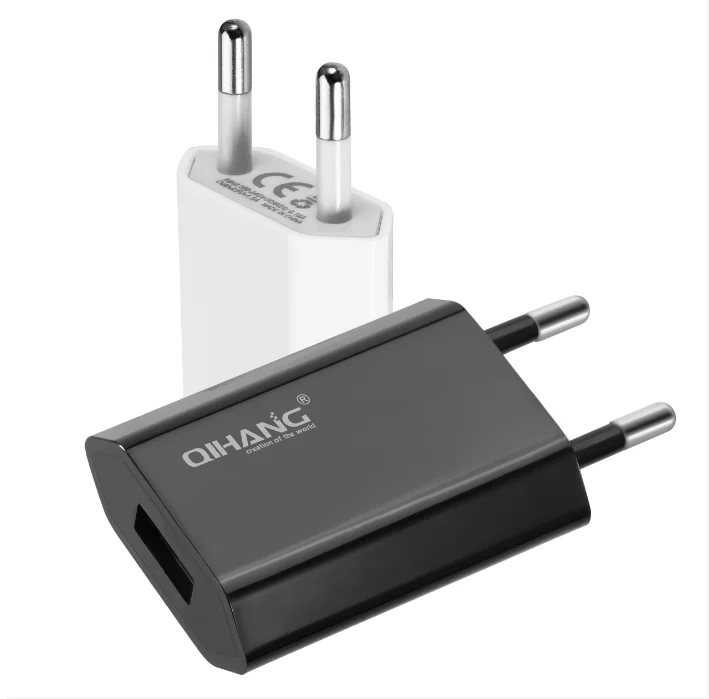 

5v 1a Mobile Charger Ce Certification Eu Us Plug Fast Usb Charger For Samsung Phone, White/black