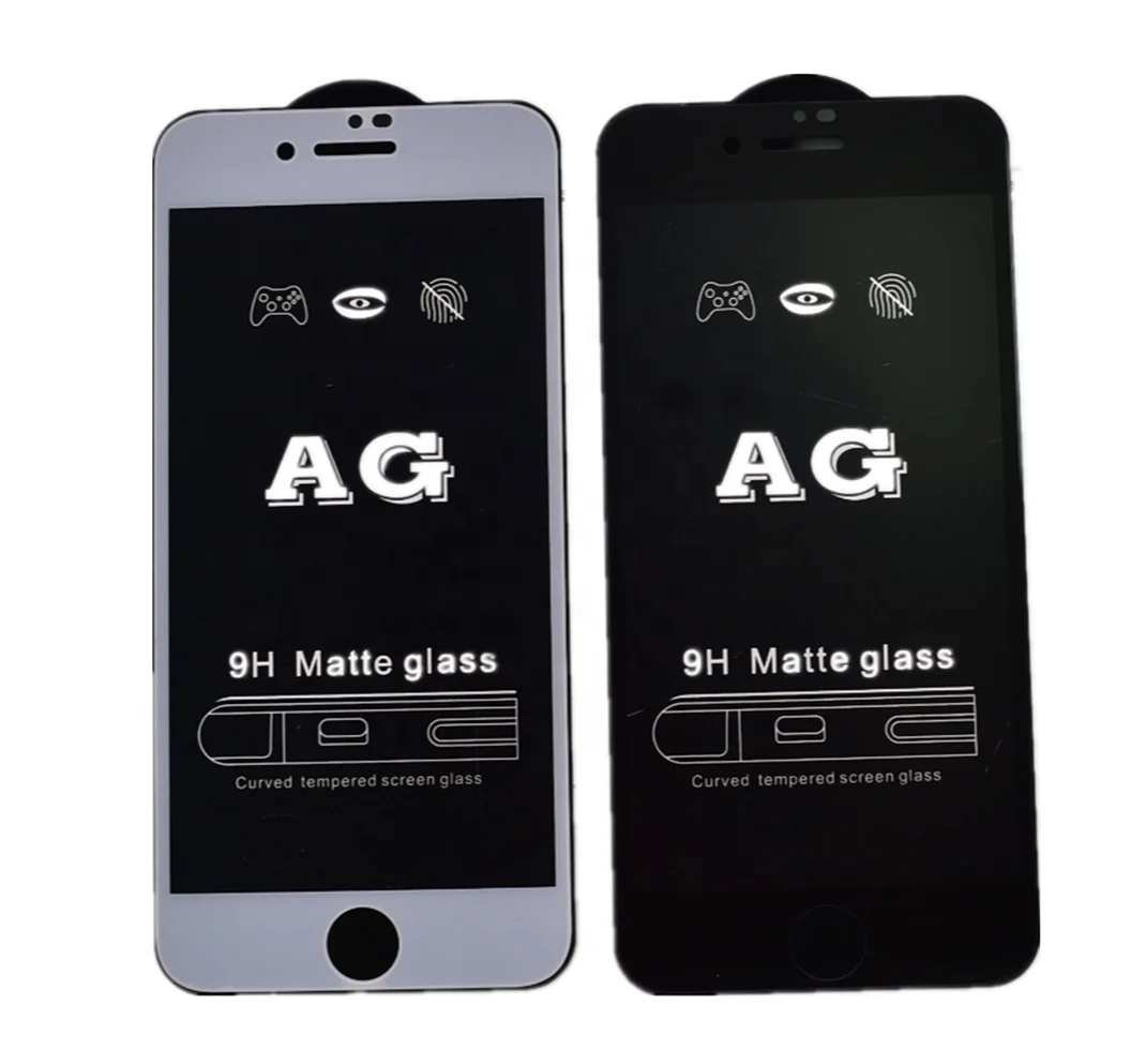 

Full Cover Full Glue Anti Fingerprint Screen Protector Matte AG Tempered Glass For iPhone 6/7/X /11 Pro for games