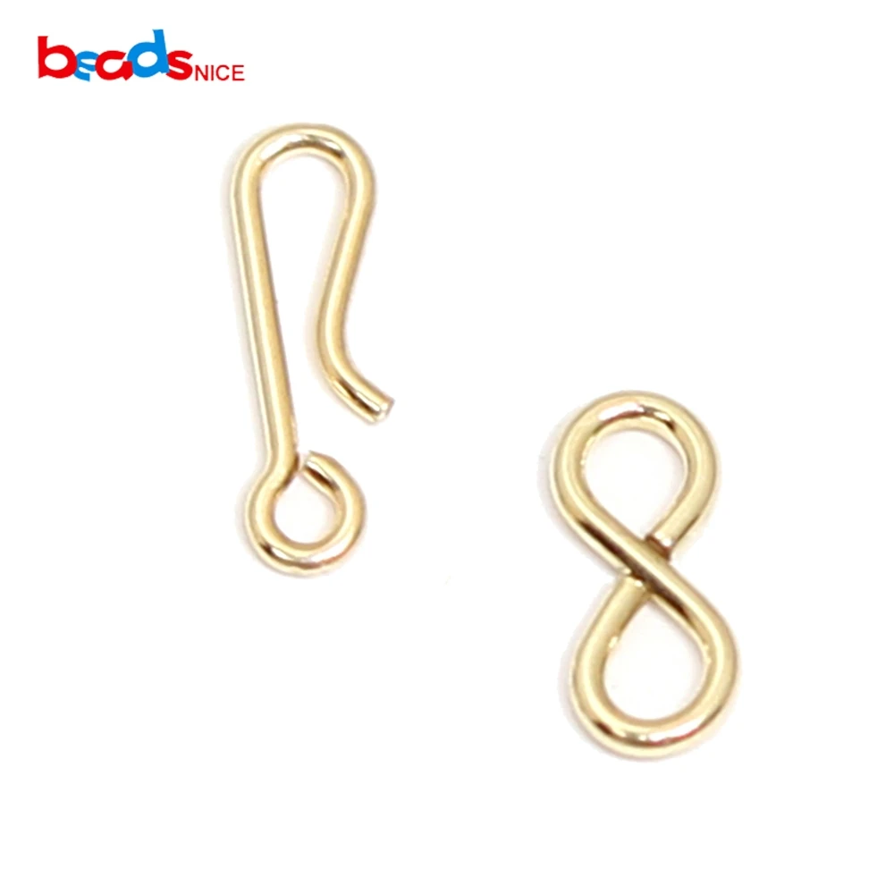 

Beadsnice 14K Gold Filled hook and eye clasps for Bracelet Jewelry Making 13.5X6mm 14mm clasps sold by set, ID 39849, Golden