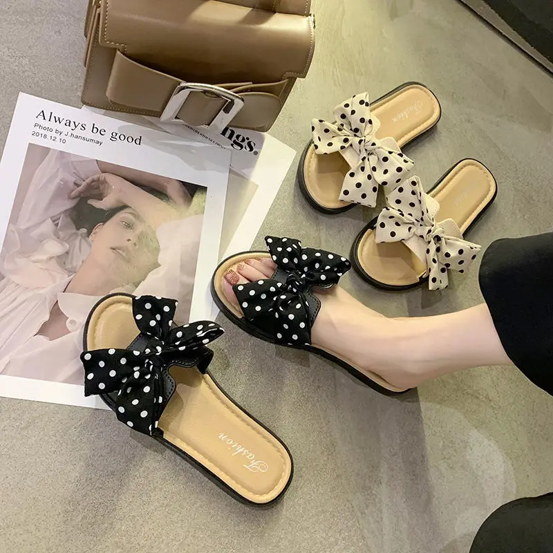 

2021 Summer new classic bowknot designed ladies skid resistant and comfortable PVC slippers for lady and women, Black