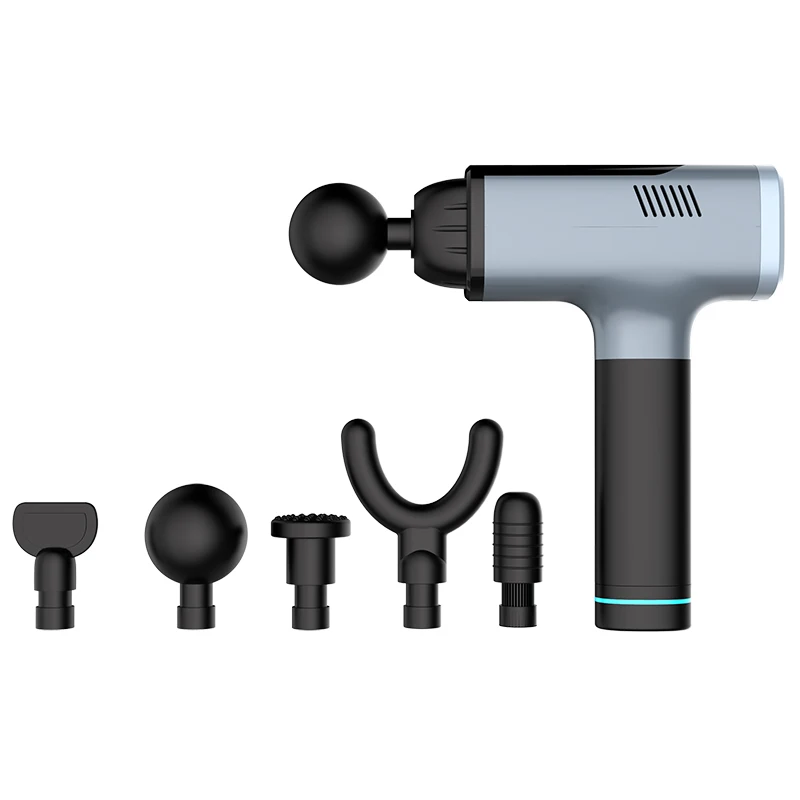 
Drop shipping deep tissue body muscle cordless massage gun with 5 replaceable heads 