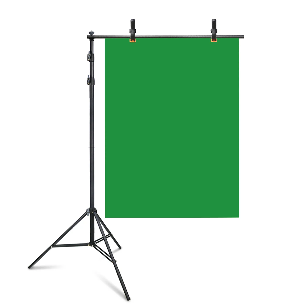 

Professional Photography Photo Backdrops T-shape Background Frame Support System Stands With Clamps, Balck