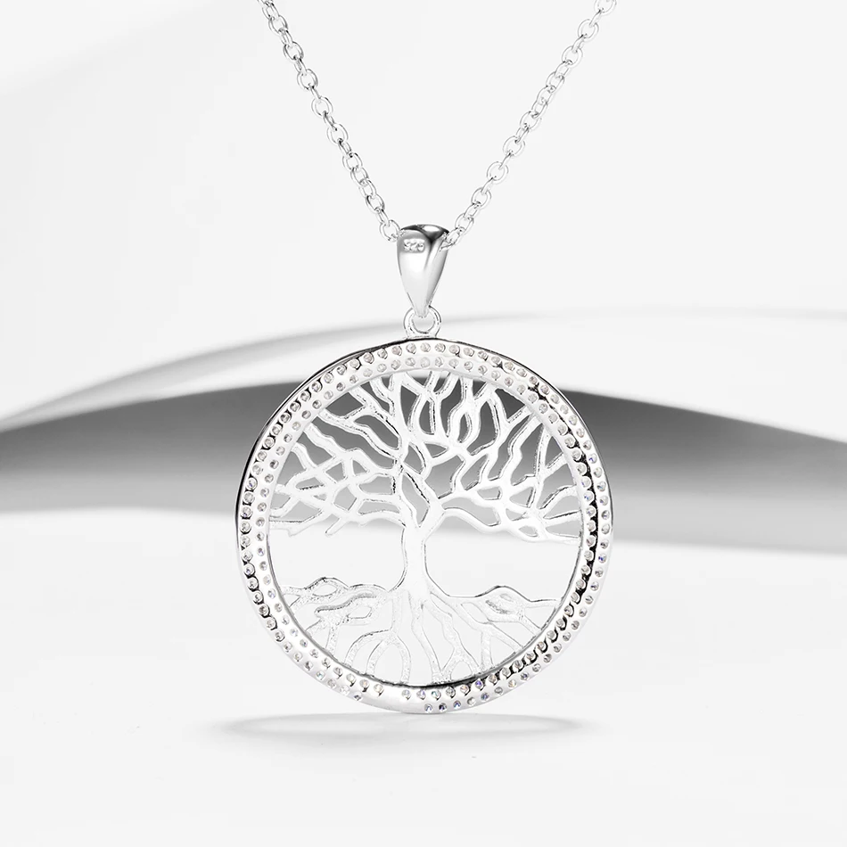 

Fashionable 100% S925 Sterling Silver Necklace Tree Of Life Pendants Necklaces For Women Elegant Jewelry Gift