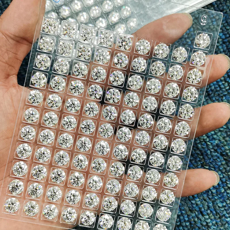 

Cheap price $8/carat loose brilliant cut moissanite diamond D-VVS1 round GRA certified loose gems moissanite