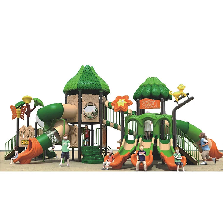 

Popular forest large Amusement park design hard plastic slide Kids Outdoor Playground, As your need