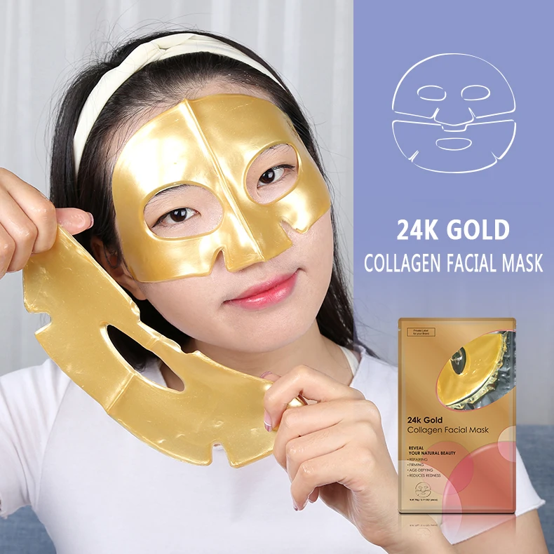 

Oem 24k Anti Wrinkle Nourishing Golden Collagen Cosmetic Crystal Hydrogel Facial Mask, Gold, milk, bamboo-charcoal, green tea, coffee, red wine, pearl